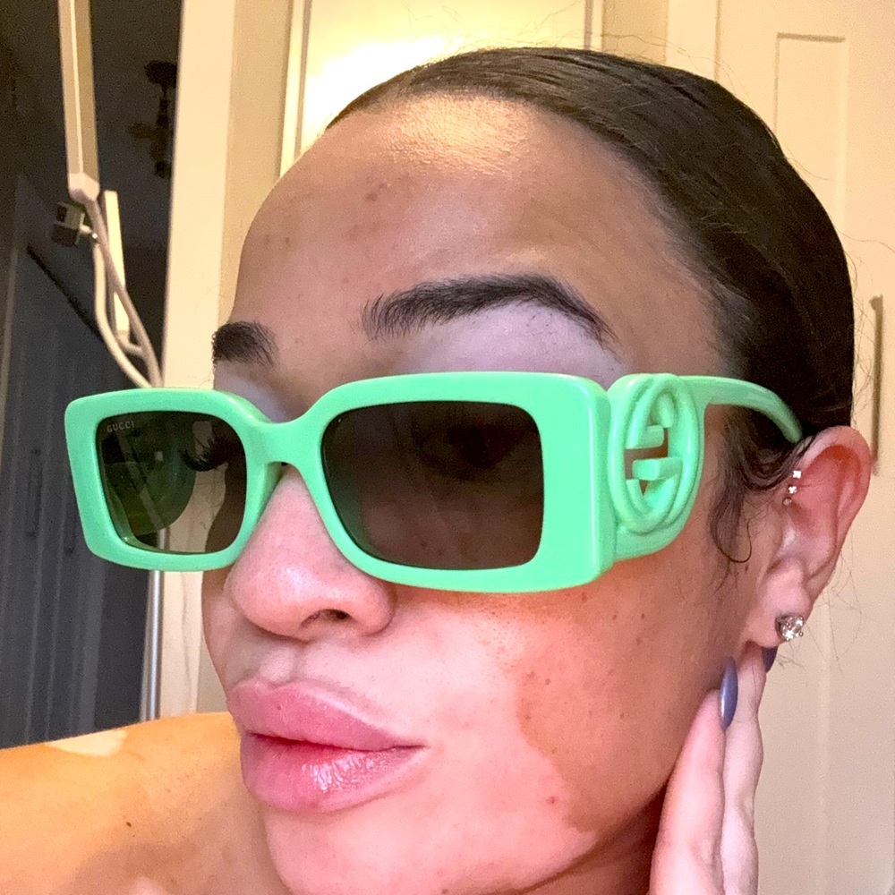 Gucci Green Square Sunglasses